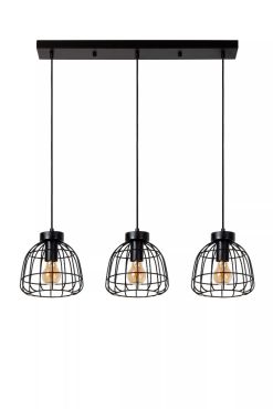 Lucide Filox - lampe suspendue - 80 x 20 x 181,5 cm - noir