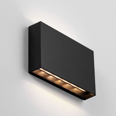 Nova Luce Yoko - applique murale extérieure - 20 x 12,5 x 3,9 cm - 13W LED inclus - IP65 - noir sablé
