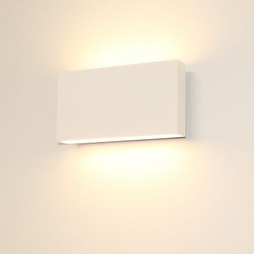 Artdelight Box - applique murale - 17 x 9 x 4 cm - 2 x 6,5W LED dimmable inclus - IP54 - blanc