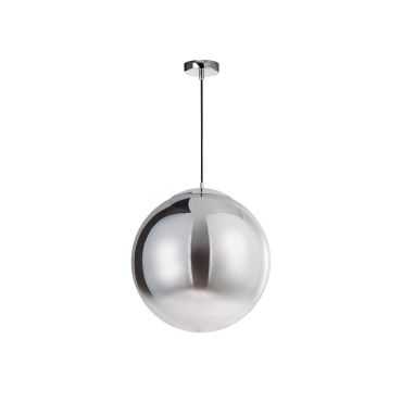 Nova Luce Ficato - lampe suspendue - Ø 40 x 120 cm - fumé et chromé