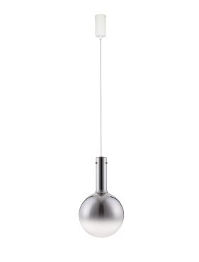 Nova Luce Nostos - lampe suspendue - Ø 25 x 170 cm - 6W dimmable LED inclus - verre fumé et or