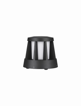 Nova Luce Stark - lampe de jardin - Ø 16 x 14,6 cm - 8W LED inclus - IP65 - anthracite foncé