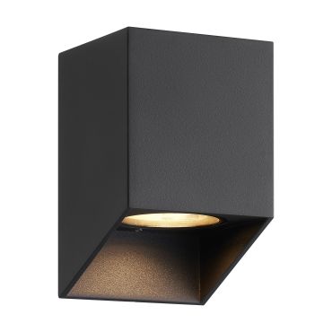 Nordlux Nico Square - applique murale extérieure - 8 x 12 x 9,5 cm - IP54 - noir