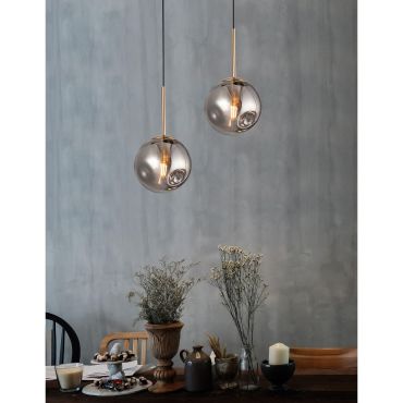 Nova Luce Spada - lampe suspendue - Ø 15 x 180 cm - chrome